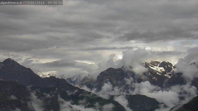 time-lapse frame, Alpe di Mera - Panorama Monte Rosa webcam