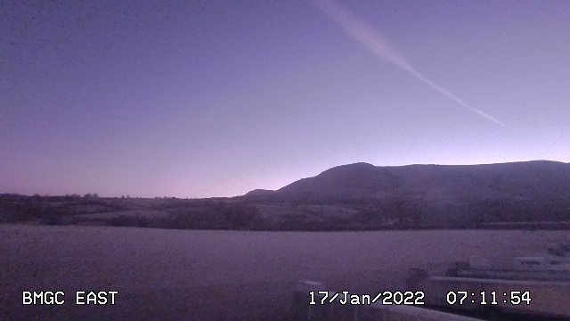 time-lapse frame, Frost chases shadows & full moon rising webcam