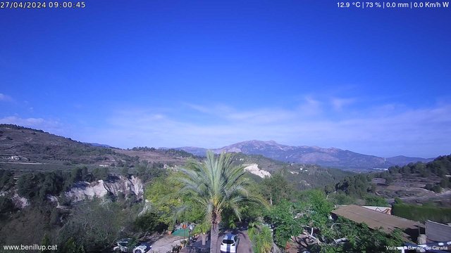 time-lapse frame, Benillup - Barranc de Caraita i Serra de Mariola webcam