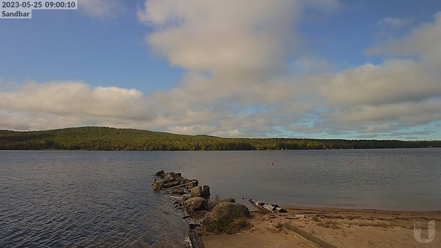 time-lapse frame, 4th Lake Sandbar webcam