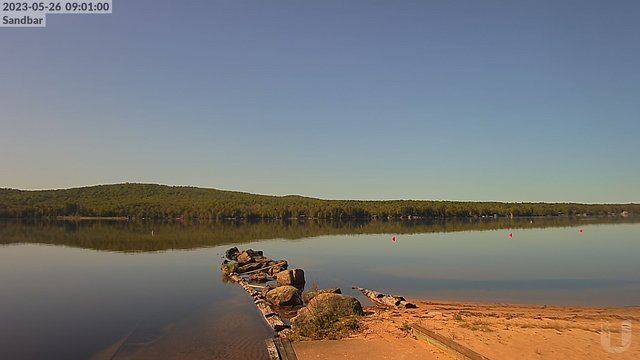 time-lapse frame, 4th Lake Sandbar webcam
