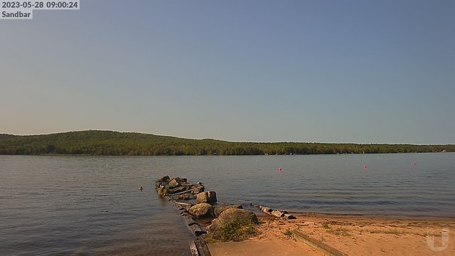 time-lapse frame, 4th Lake Sandbar webcam