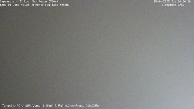 time-lapse frame, Caprarola San Rocco webcam