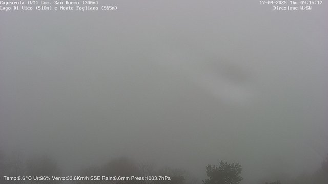 time-lapse frame, Caprarola San Rocco webcam