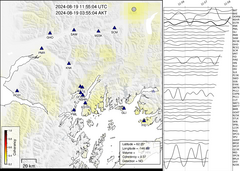 view from Barry Arm seismic energy on 2024-08-19