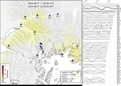 view from Barry Arm seismic energy on 2024-08-27