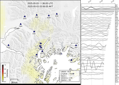 view from Barry Arm seismic energy on 2025-05-03