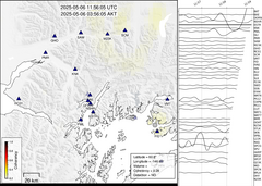 view from Barry Arm seismic energy on 2025-05-06