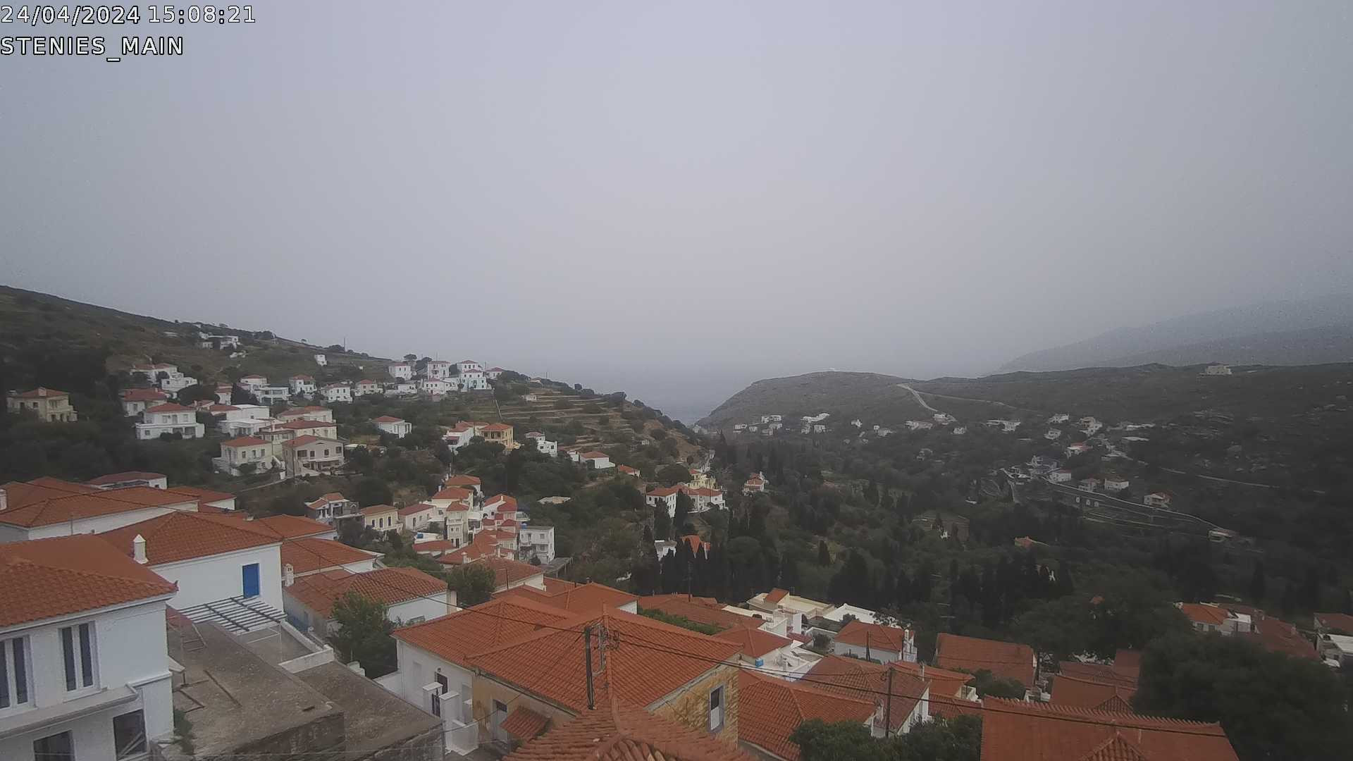 time-lapse frame, Stenies. Andros Island webcam