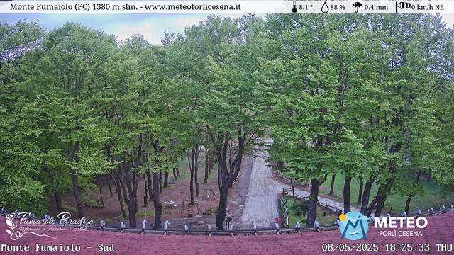 time-lapse frame, Monte Fumaiolo webcam