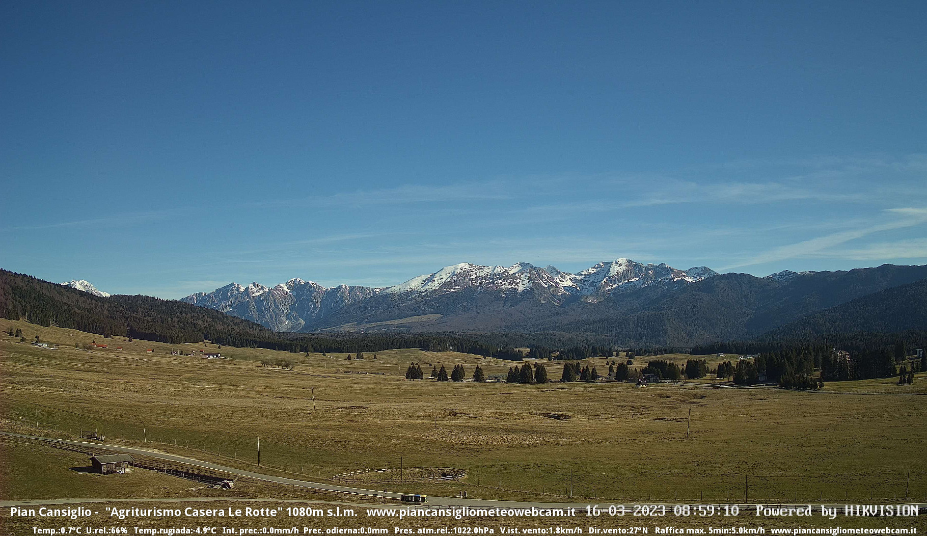 time-lapse frame, Pian Cansiglio - Casera Le Rotte webcam