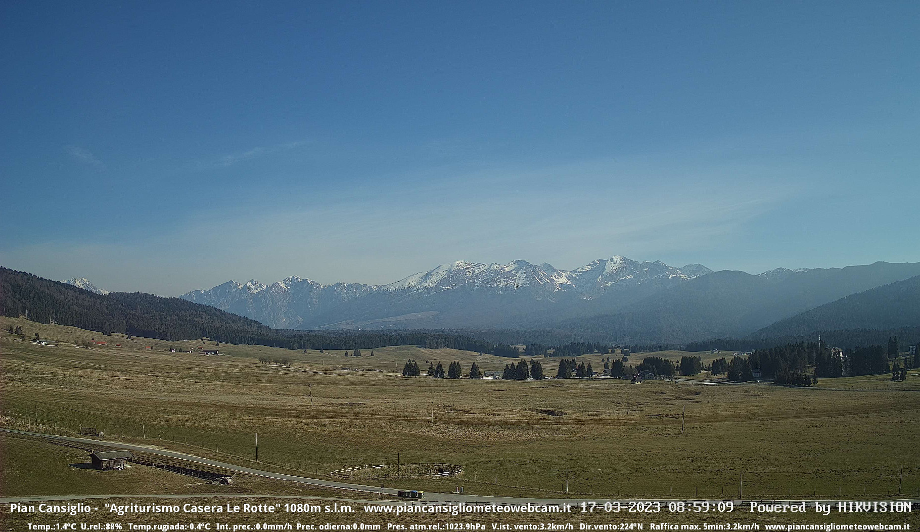 time-lapse frame, Pian Cansiglio - Casera Le Rotte webcam