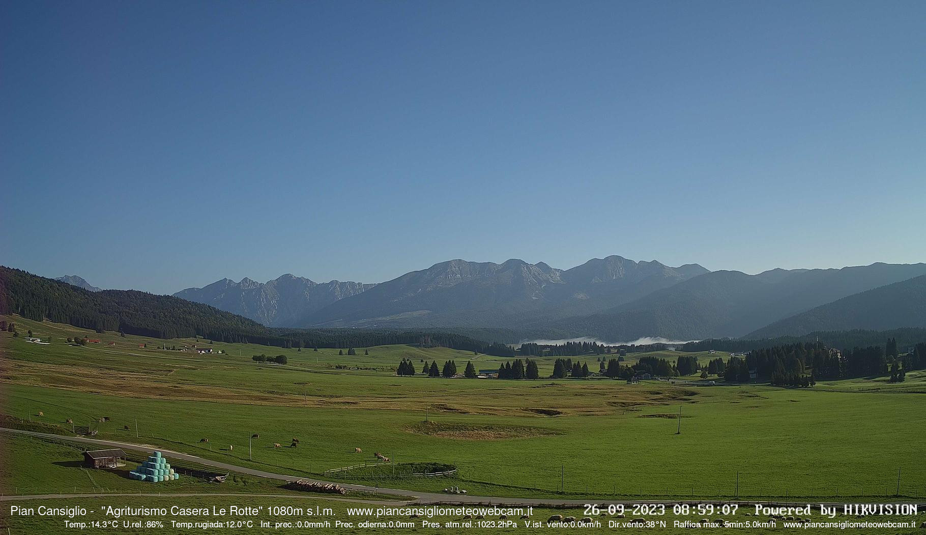 time-lapse frame, Pian Cansiglio - Casera Le Rotte webcam