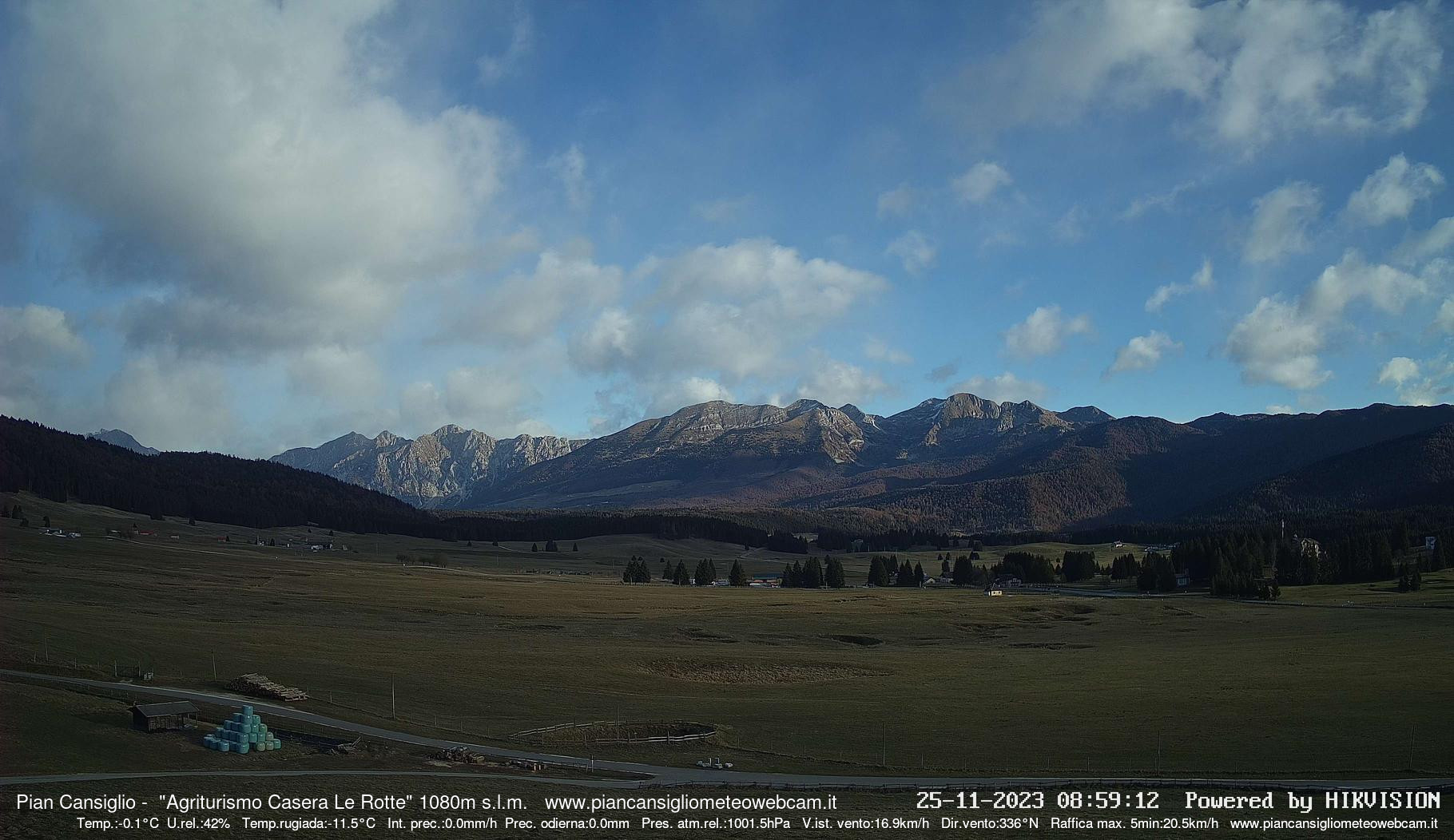 time-lapse frame, Pian Cansiglio - Casera Le Rotte webcam