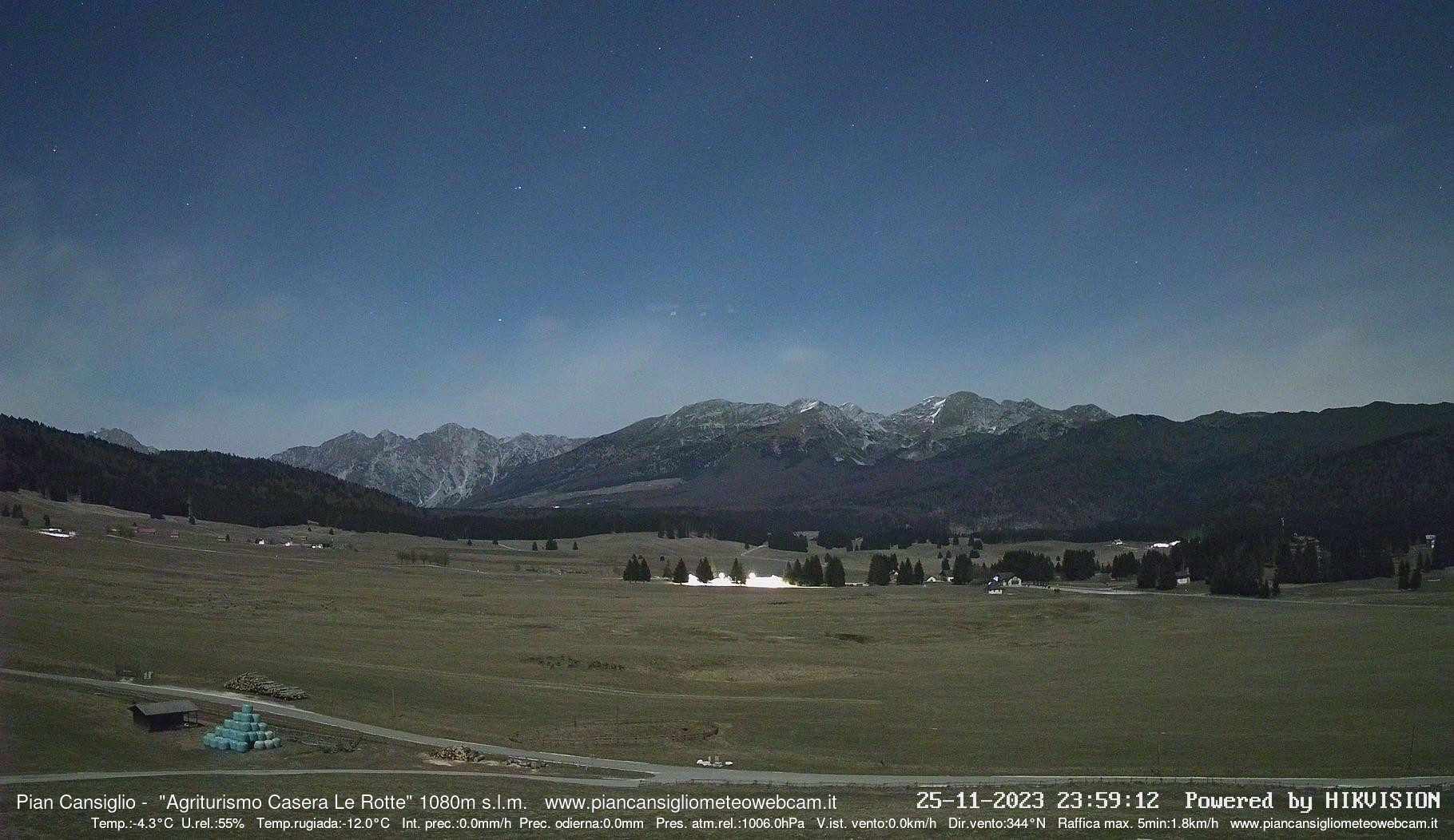 time-lapse frame, Pian Cansiglio - Casera Le Rotte webcam