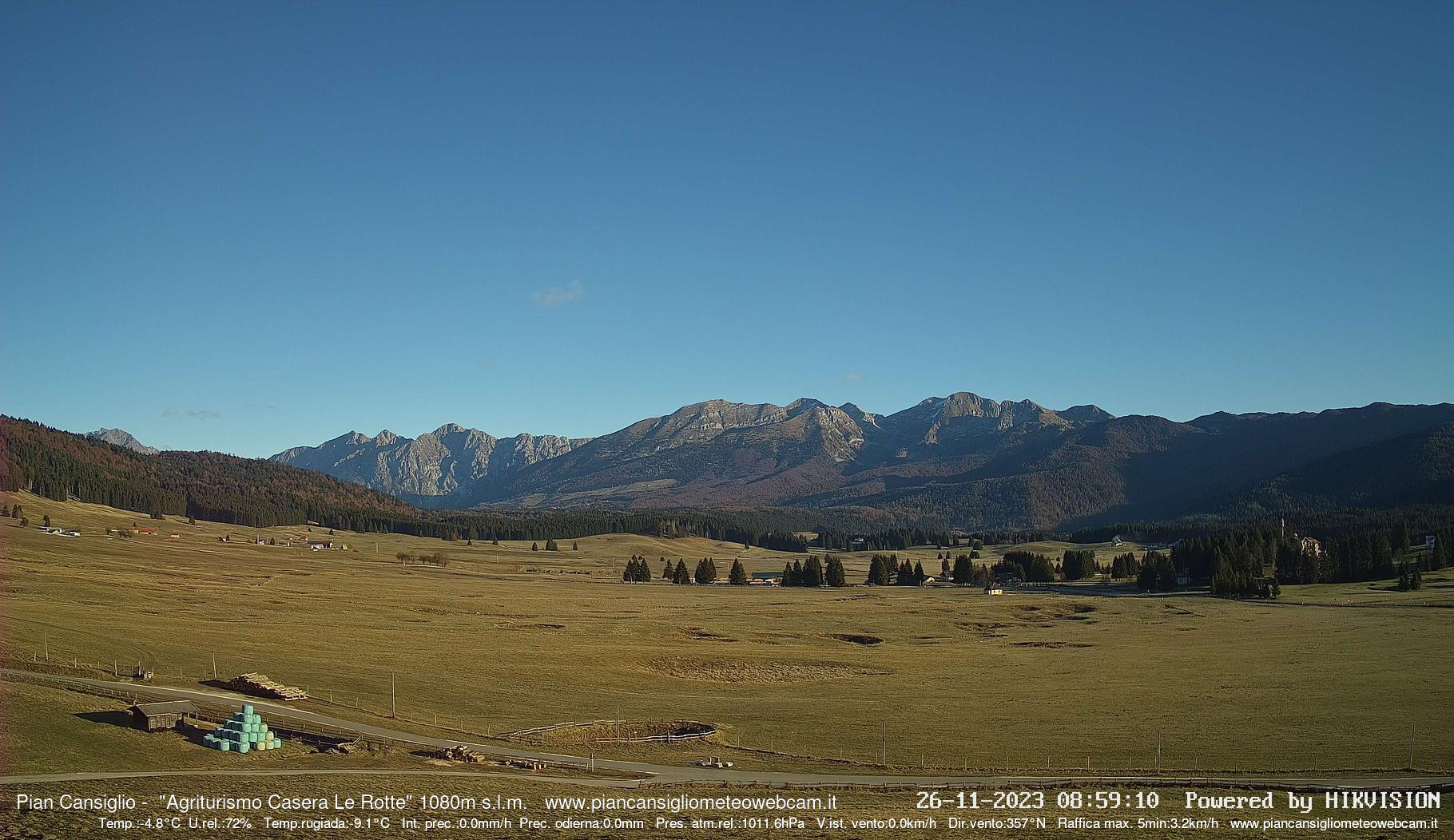 time-lapse frame, Pian Cansiglio - Casera Le Rotte webcam
