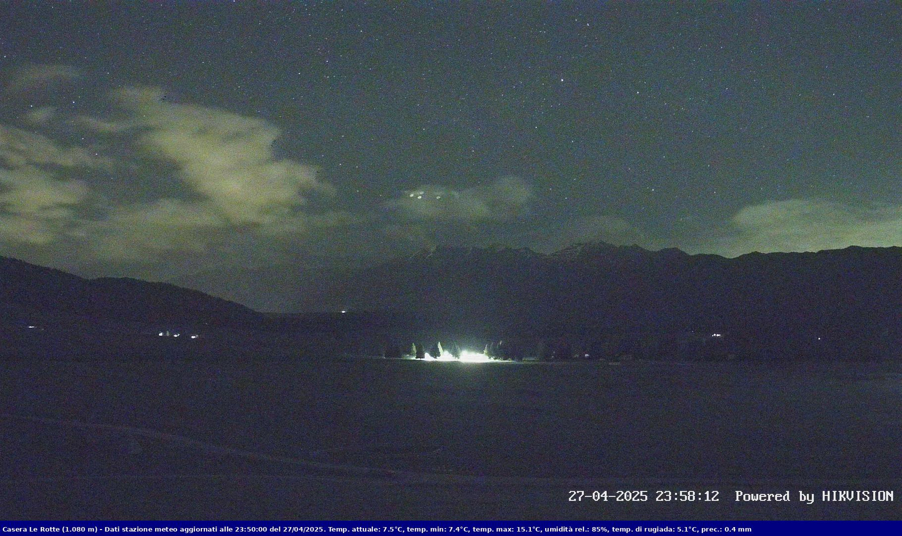 time-lapse frame, Pian Cansiglio - Casera Le Rotte webcam