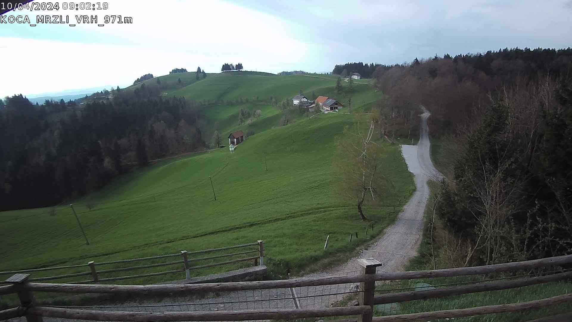 time-lapse frame, Koča Mrzli Vrh webcam