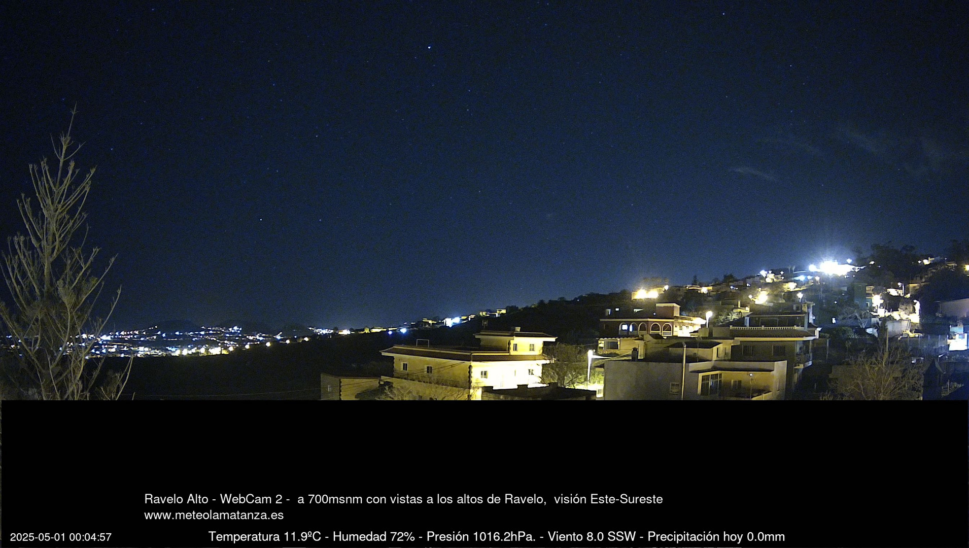 time-lapse frame, Ravelo, visión E-SE, 428msnm webcam