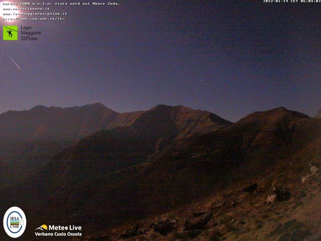 time-lapse frame, Aurano 20 gennaio 2022 webcam