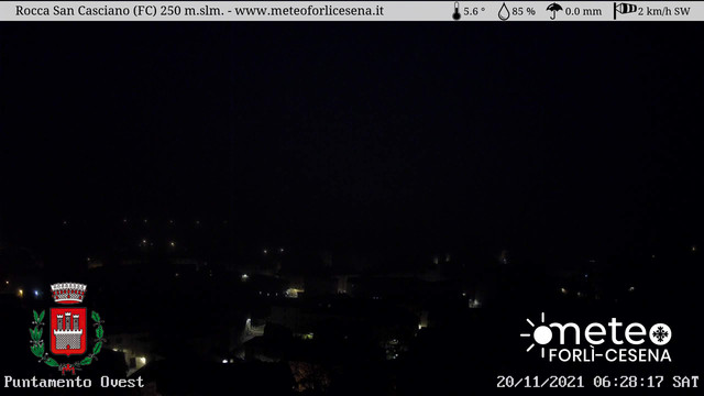 time-lapse frame, Rocca San Casciano - 20/11/21 webcam
