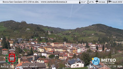 view from Rocca San Casciano on 2025-04-07