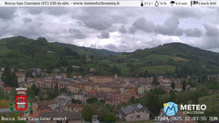 view from Rocca San Casciano on 2025-04-27
