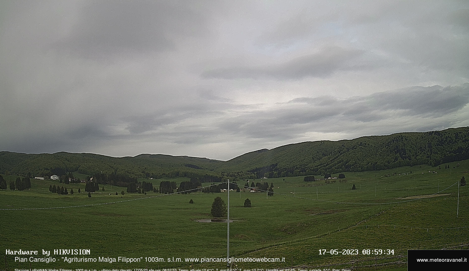 time-lapse frame, Pian Cansiglio - Agriturismo Malga Filippon webcam