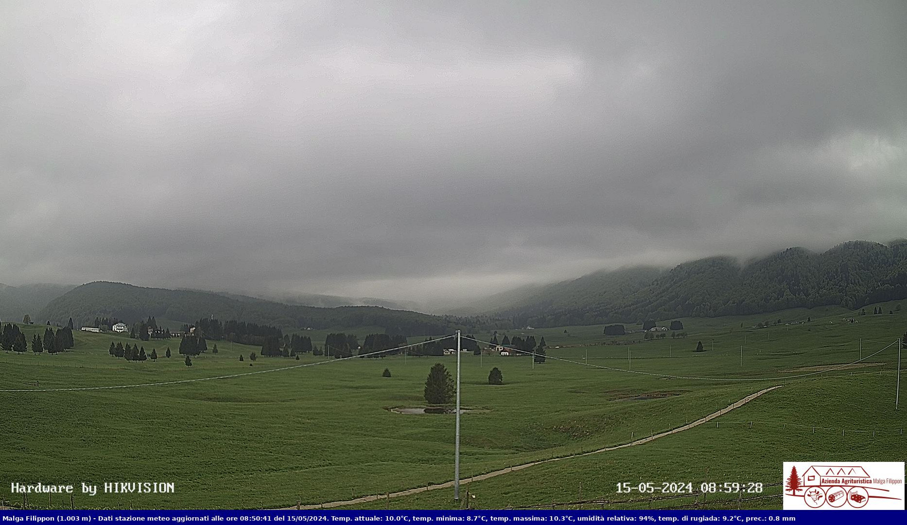 time-lapse frame, Pian Cansiglio - Agriturismo Malga Filippon webcam