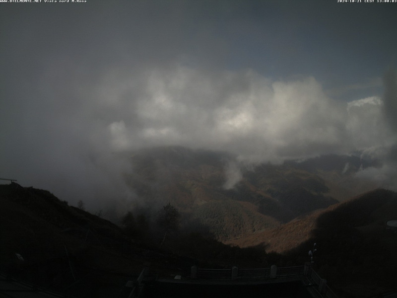 time-lapse frame, Bielmonte M. Marca vista M. Rosa e Valsessera webcam