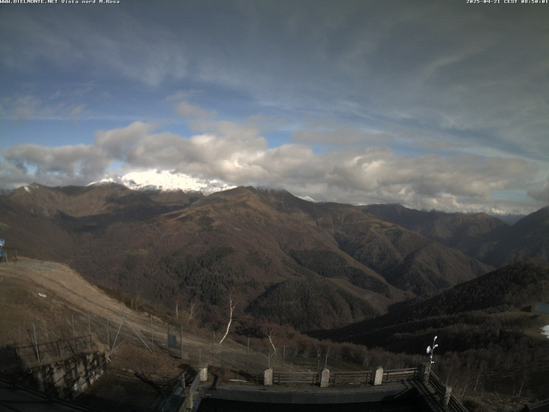 time-lapse frame, Bielmonte M. Marca vista M. Rosa e Valsessera webcam