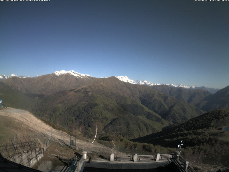 time-lapse frame, Bielmonte M. Marca vista M. Rosa e Valsessera webcam