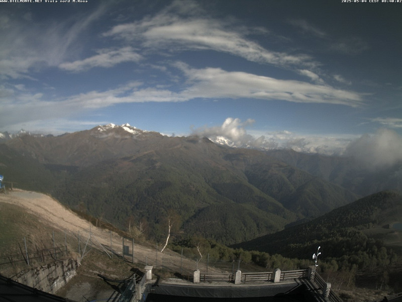 time-lapse frame, Bielmonte M. Marca vista M. Rosa e Valsessera webcam