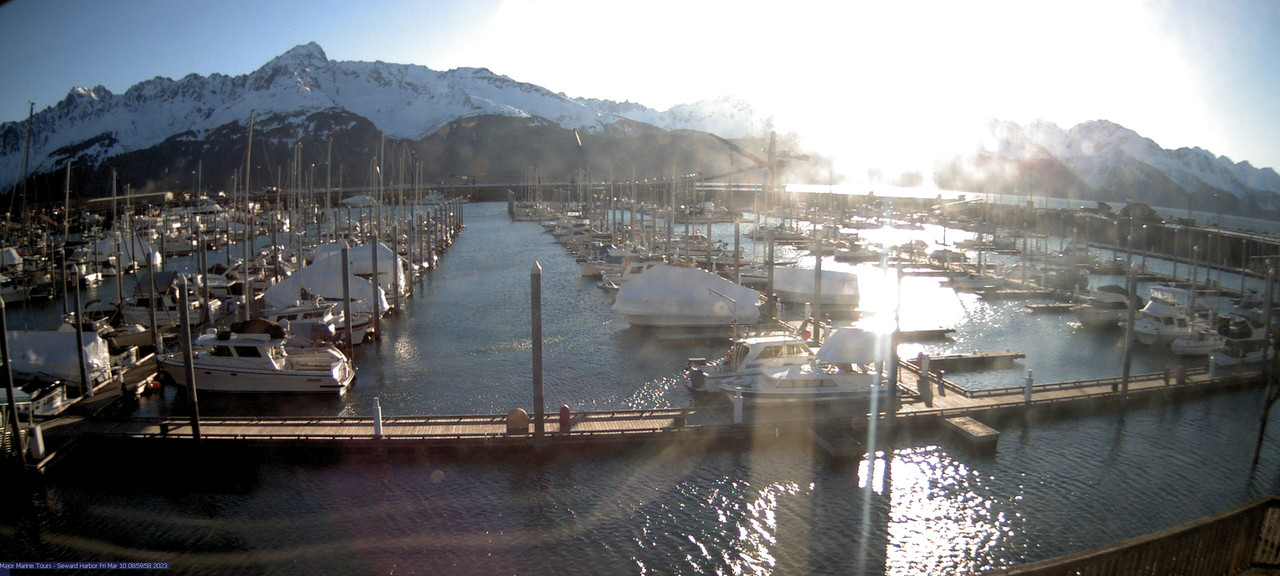 time-lapse frame, Seward Harbor webcam