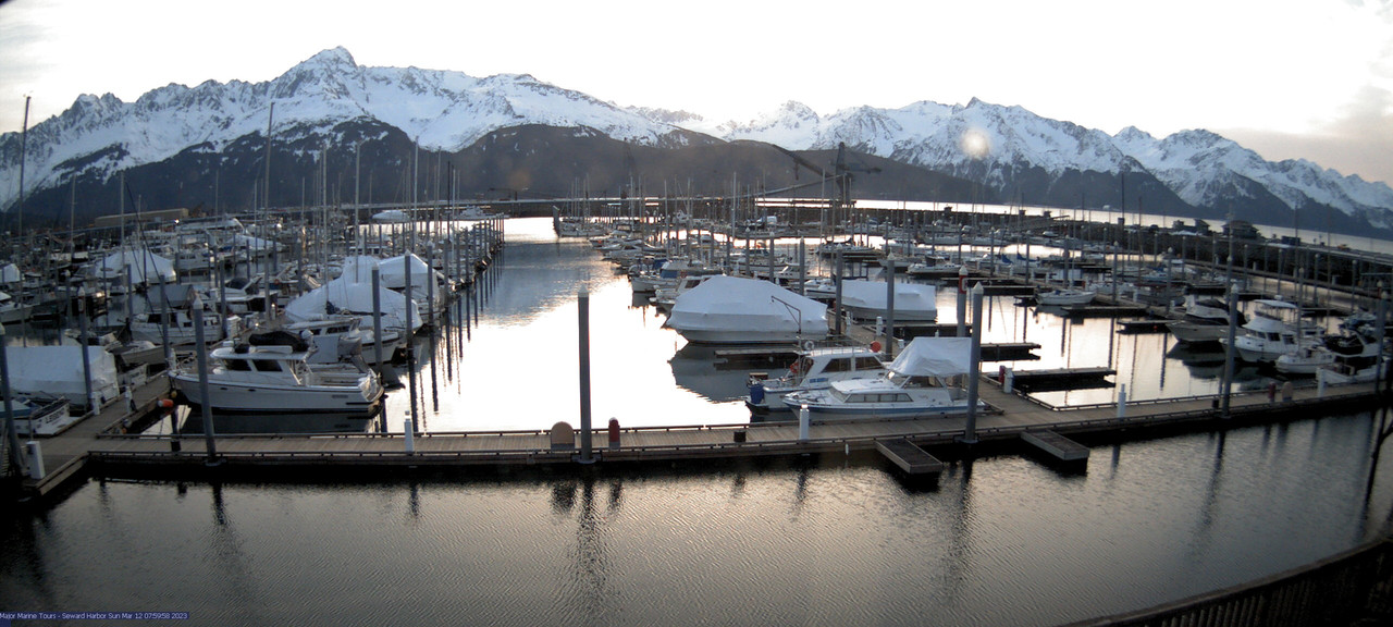 time-lapse frame, Seward Harbor webcam