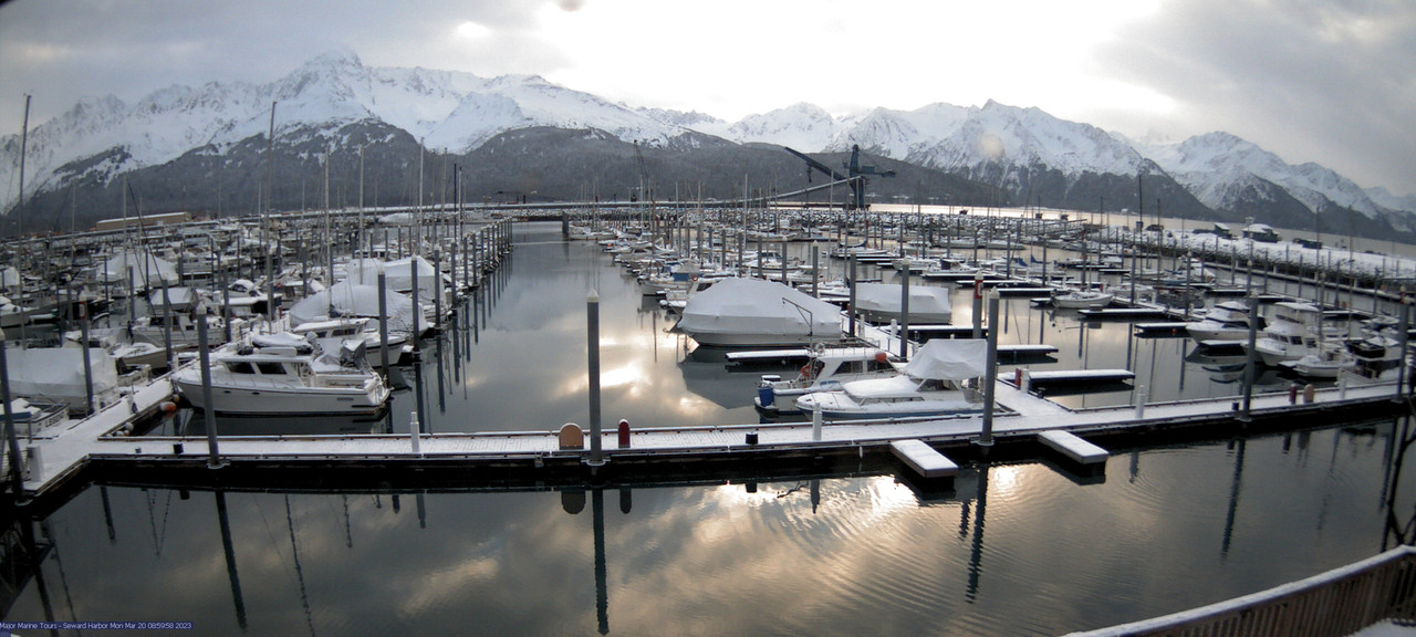 time-lapse frame, Seward Harbor webcam