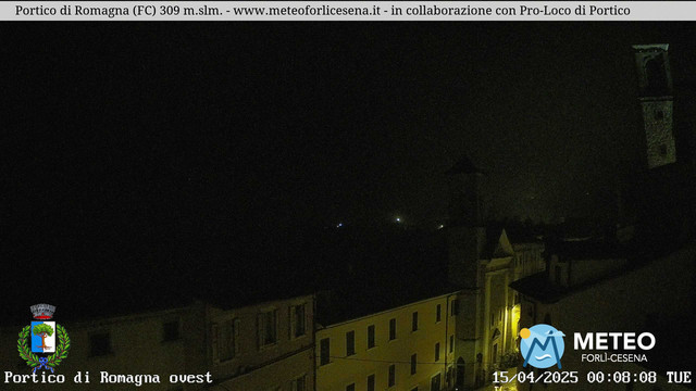 time-lapse frame, Portico di Romagna webcam