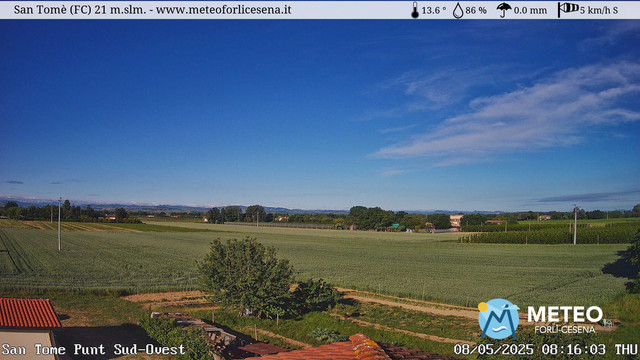 time-lapse frame, San Tomè webcam