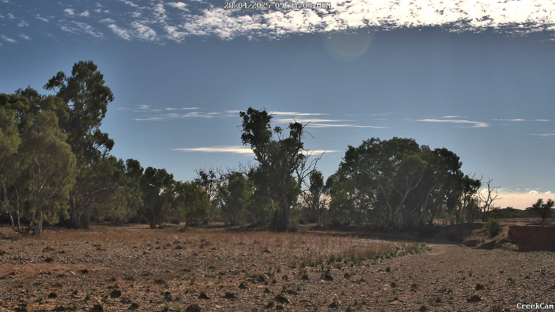 time-lapse frame, CreekCam webcam