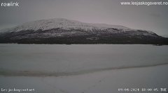 view from Lesjaskogsvatnet on 2024-04-09