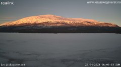 view from Lesjaskogsvatnet on 2024-04-28