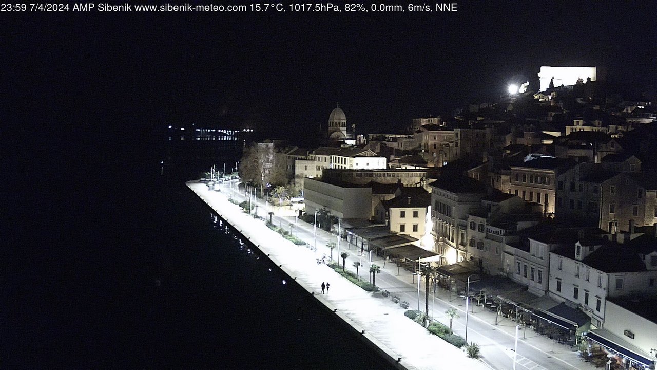 time-lapse frame, Šibenik hotel webcam