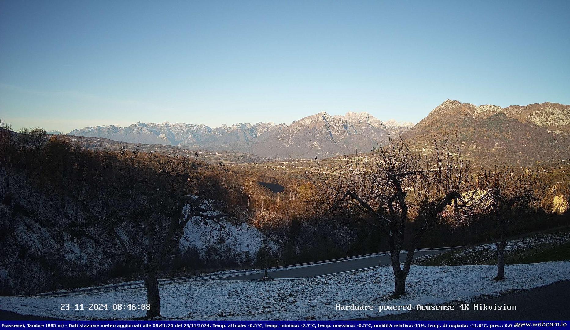 time-lapse frame, Webcam Tambre - Fraz. Frassinei (BL) webcam